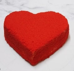 6-9 Kişilik Kırmızı Kalp Tasarımlı Özel Yapım Pasta