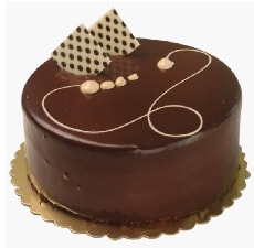 6-9 Kişilik Sade Çikolatalı Pasta Şef Sunumu